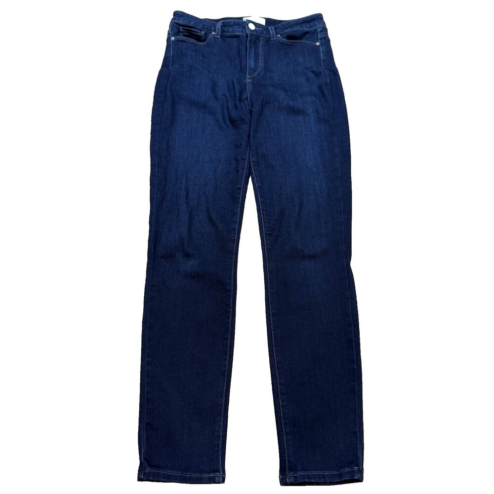 Paige Women's Hoxton Ankle Skinny Jeans Size 29 Mid-Rise Dark Wash Blue Denim